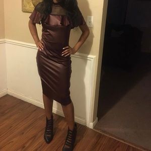 Fitted sheer midi dress. Worn once!